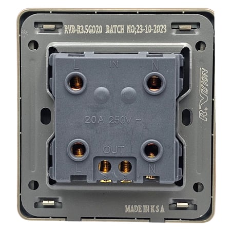 مفتاح سخان 20 أمبير ذهبي كيرف وطني - الرائد العربي ALRAED