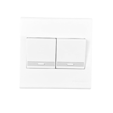 مفتاح مزدوج عريض أبيض تايلاندي - باناسونيك Panasonic