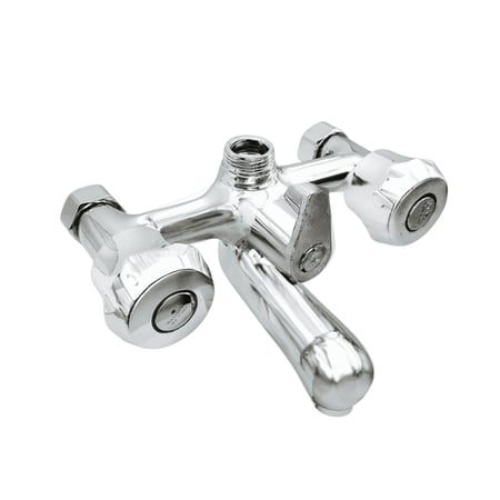 خلاط دش عادي مع ماسورة و راس دش طلاء كروم صناعة إيطالية - باثروي BATHROY