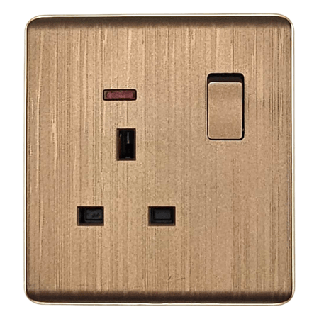 فيش مع مفتاح ولمبة 13 أمبير برونزي كيرف وطني - الرائد العربي ALRAED