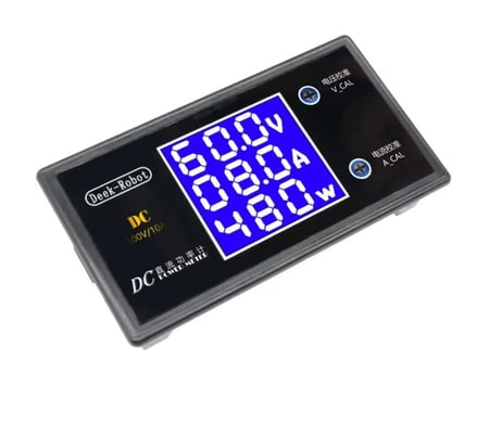 جهاز قياس التيار الكهربائي والفولتيميتر بشاشة LCD رقمية