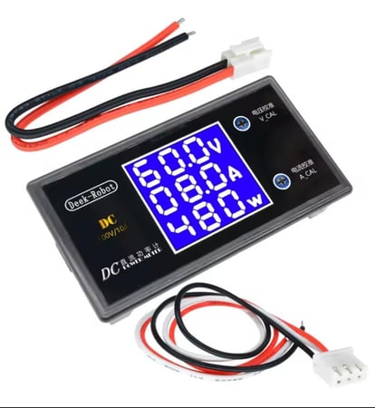 جهاز قياس التيار الكهربائي والفولتيميتر بشاشة LCD رقمية