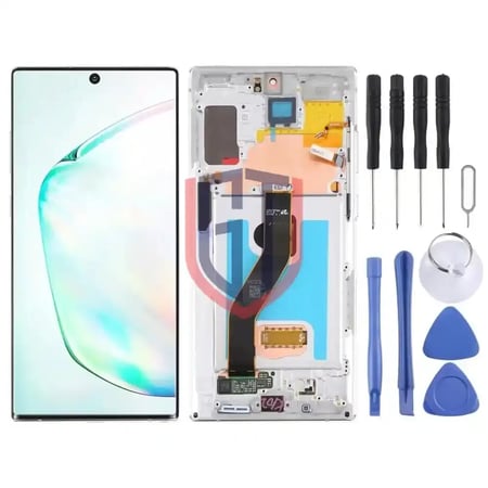 شاشة LCD أصلية لجوال Samsung Galaxy Note10 بلس 4G/Note10 بلس 5G SM-N976/N975 مع إطار