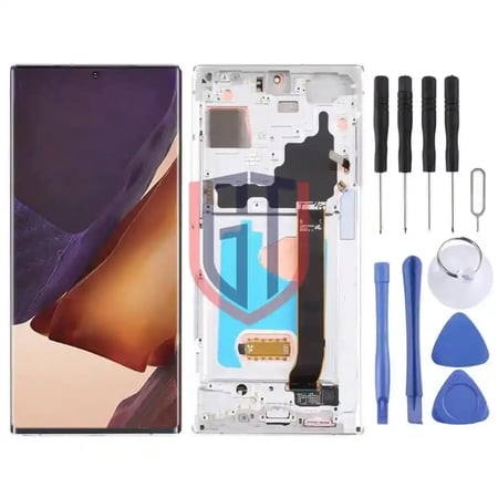 شاشة سامسونج Galaxy Note20 Ultra أصلية AMOLED مع إطار SM-N986B