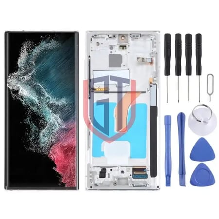 شاشة LCD أصلية لجوال Samsung Galaxy S22 Ultra 5G SM-S908B  مع إطار