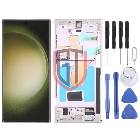 شاشة سامسونج Galaxy S23 Ultra 5G Soft OLED بديلة مع إطار SM-S918B