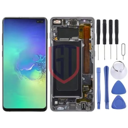 شاشة OLED LCD أصلية بإطار لهاتف سامسونج جالكسي S10 بلس