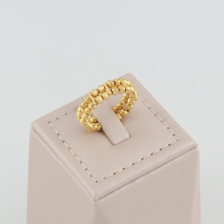 خاتم ذهب كرات الليزر عيار 21