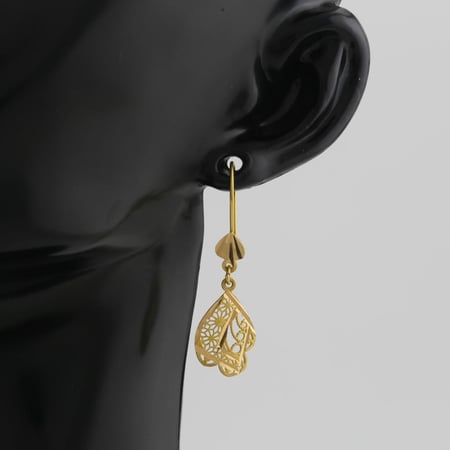 حلق ذهب ملفت كلاسيكي - عيار 21