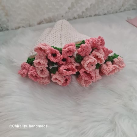 مفرش ورد كروشيه