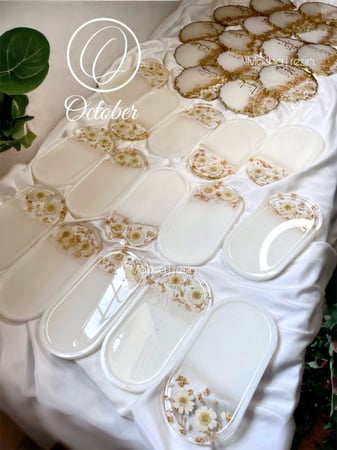 مجموعه| توزيعات كوستر بيضاوي بالورد الطبيعي