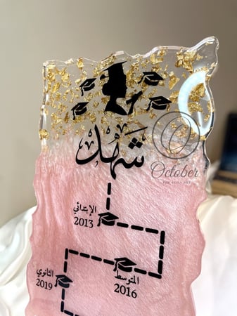 ستاند تخرج من الريزن | لون وردي