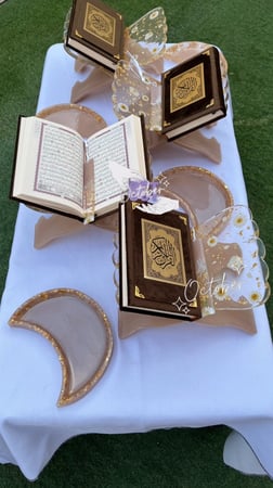 حامل مصحف ريزن بالورد-لون بيج