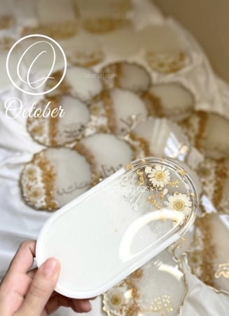 مجموعه| توزيعات كوستر بيضاوي بالورد الطبيعي