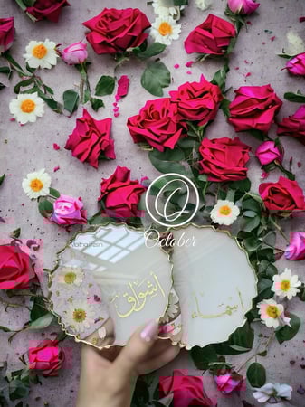 كوستر بالورد الطبيعي ( لون ابيض)