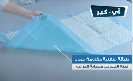 اي كير مفارش سرير صحية فائقة النعومة تتكون من 15 مفرش مقاس 90*60 سم