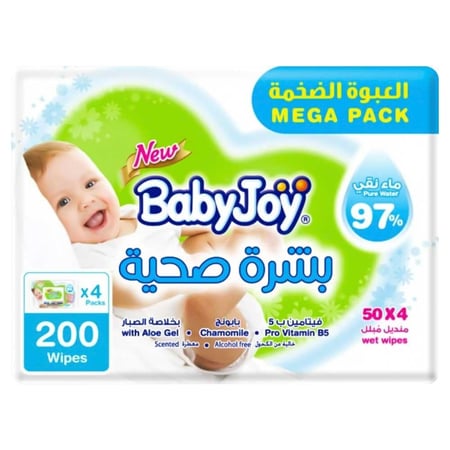 بيبي جوي مناديل مبللة العبوة الضخمة 6*4*50 معطر