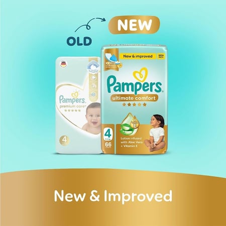 بامبرز حفاضات اطفال عناية مميزة مقاس 4 66 حبة