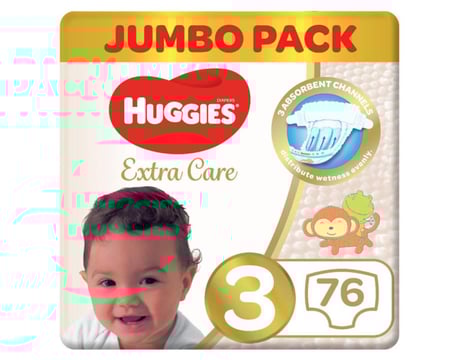 هجيز حفاضات اطفال عناية فائقة مقاس 3 76 حبة