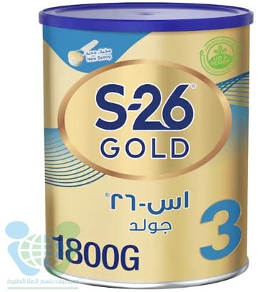 اس - 26 جولد حليب أطفال المرحلة الثالثة من عمر سنة وحتى 3 سنوات 1800 جرام