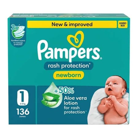 بامبرز بوكس جامبو 1 136 حبة