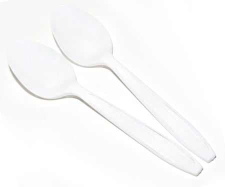 ملاعق طعام VIP ابيض - اتوماتيك PP شد 25*20