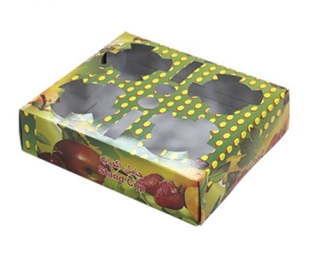 حامل اكواب 4 عين كرتون شد 250 حبة