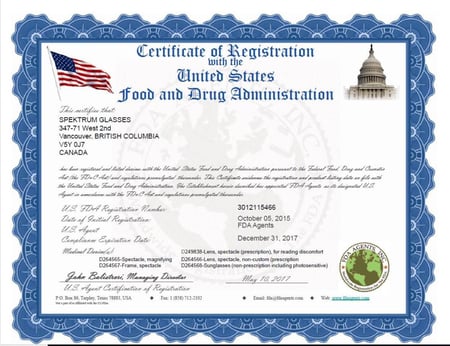 نظارة لحماية العين من سبيكتروم