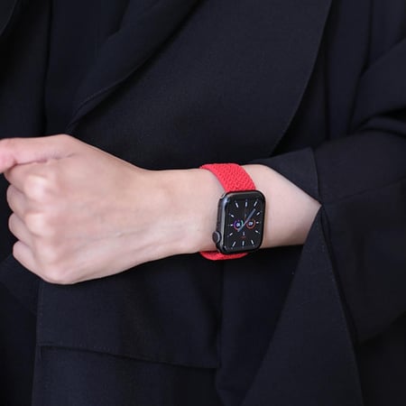 سوار ساعة ابل قماش (أحمر) مقاس 38/40 من نيتزي