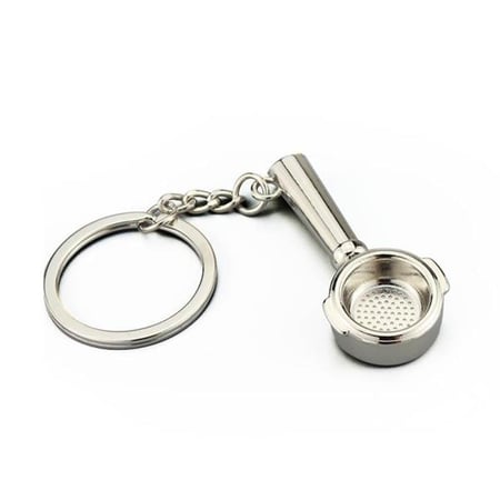 ميدالية مفاتيح قهوة بورتفلتر باللون الفضي من باريستار