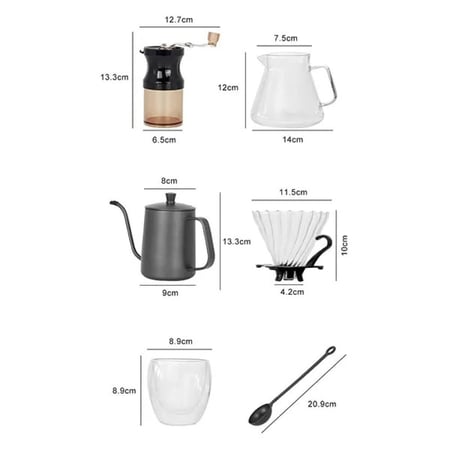 شنطة متكاملة للقهوة المختصة V60 + هدية مجانية (ترمس حافظ للحرارة)