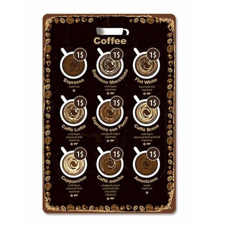 لوحة جدارية لركن القهوة بحجم 15*25 سم من باريستار