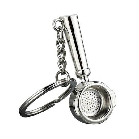 ميدالية مفاتيح قهوة بورتفلتر باللون الفضي من باريستار