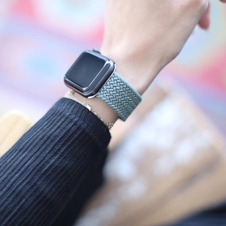 سوار ساعة ابل قماش (زيتي) مقاس 38/40 من نيتزي