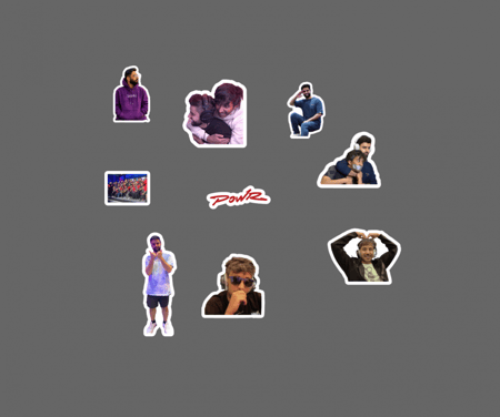 مجموعة ستيكرات باور 1