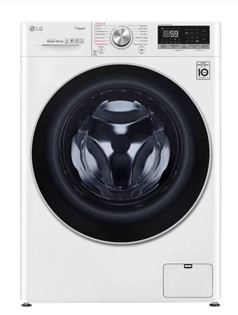 غسالة ملابس ال جي فتحة امامية 8 ك ابيض تنشيف 5 ك WSV0805WH