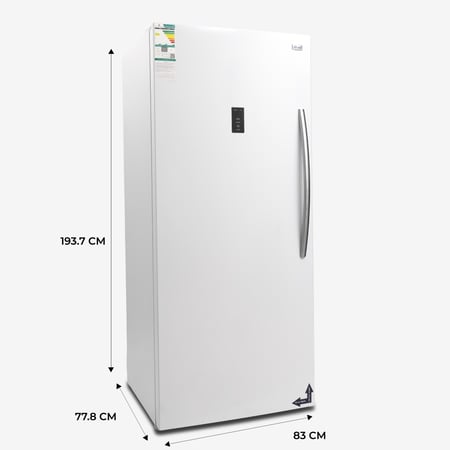 أوجين فريزر عامودي يمكن تحويلة ثلاجة 599 لتر, 21.1 قدم مكعب ,عاكس ,تبريد بالبخار ,أبيض -UUFK599