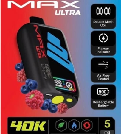 ناستي ماكس ألترا 40000 سحبة 50 نكوتين Nasty Max Ultra 40K Puffs