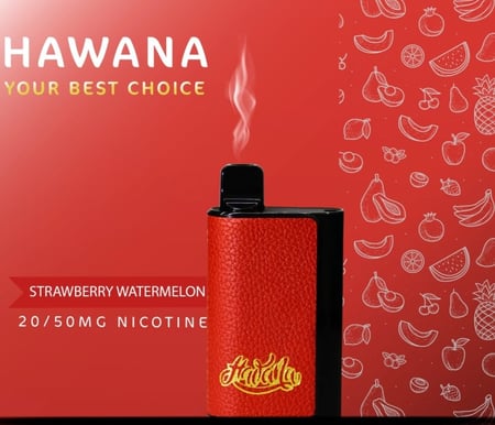 سحبة جاهزة هوانا 6500 نكهة فرولة وبطيخ