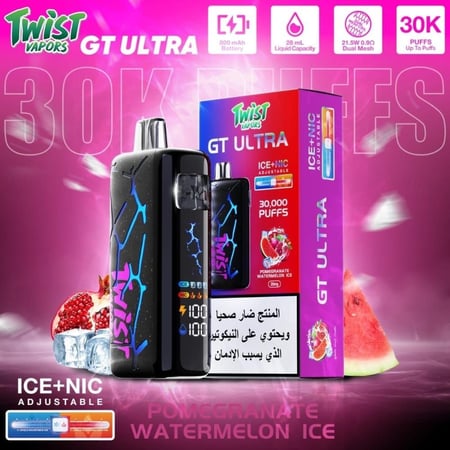 سحبة تويست جي تي الترا 30000 سحبة - Twist Vapor Gt Ultra 20mg