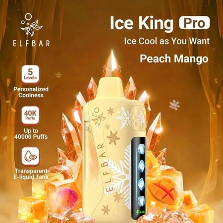 سحبة الف بار 40 ألف Ice King Pro تحكم آيس 50 نكوتين