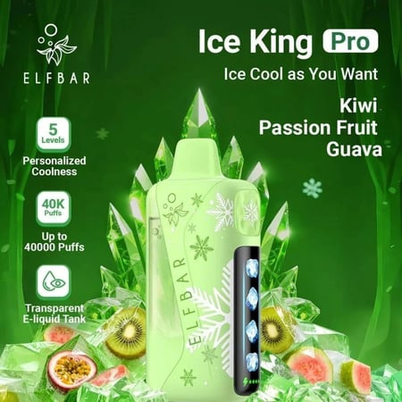 سحبة الف بار 40 ألف Ice King Pro تحكم آيس 50 نكوتين