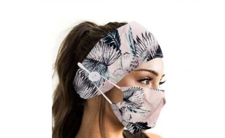 كمامة مع ربطة رأس ماسك للقناع  Face mask with Headband mask Hook