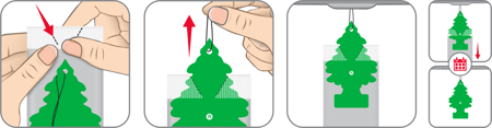 عطر سيارة للجو من ليتل تري رائحة العطر الذهبي- 6 قطع Little Tree Air Freshener