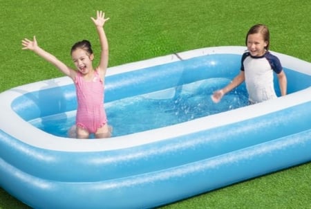 مسبح عائلي مستطيل أزرق  2.62 م×1.57 م×46 سم  – Bestway Blue Rectangular Family Pool