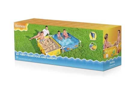بركة اللعب الرملية والمائية الأولى للأطفال 1.35م×1.35م×30.5سم...  The First Sand and Water Play Pool for Kids"
