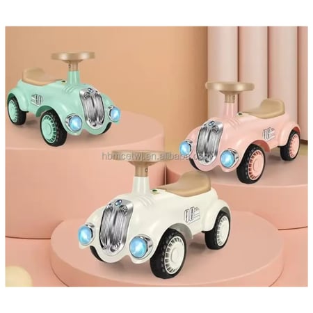 سيارة موازنة للأطفال من عمر 1-3 سنوات مشاية للأطفال الرضع سيارة يو-يو انزلاقية بأربع عجلات للأطفال بدون دواسات