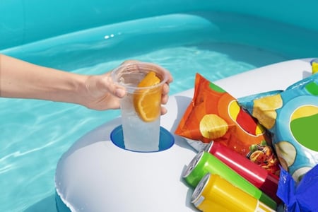 مسبح عائلي قابل للنفخ مع حاملات أكواب 2.18 م × 1.45 م × 51 سم – Bestway Sippin' Summer Family Pool