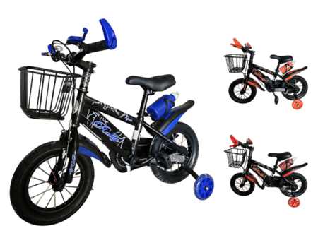 دراجة أطفال 16 بوصة  ومسند جانبية وسلة أمامية