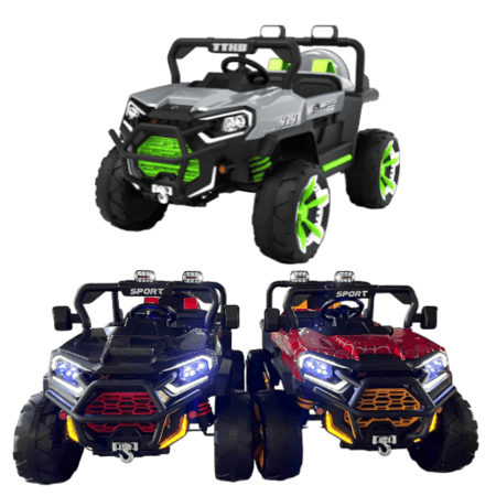 سيارة الجيب الكهربائية "وحش الطرق الوعرة" - 2 محرك 12 فولت